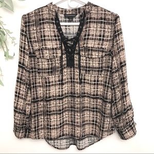 ROCK & REPUBLIC LONG SLEEVE BLOUSE